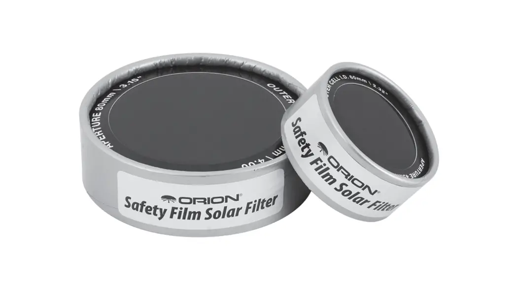 Orion 7784 E-series Safety Film Solar Filters Instruction Manual