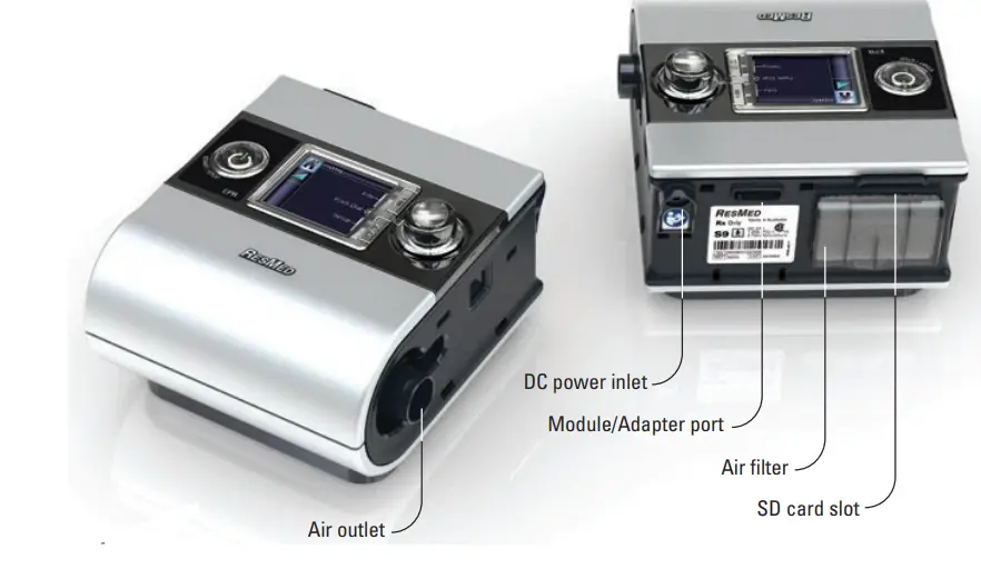 RESMED S9 Series Escape Auto Positive AirWay Pressure Device fig2