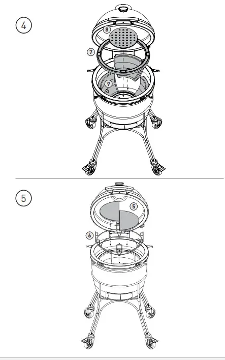 KAMADOJOE KJ15040921 Ceramic Grill- 4