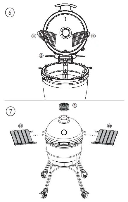 KAMADOJOE KJ15040921 Ceramic Grill- 6
