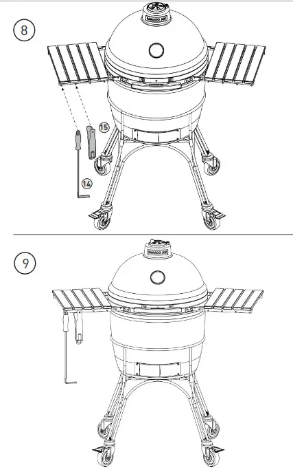 KAMADOJOE KJ15040921 Ceramic Grill- 8