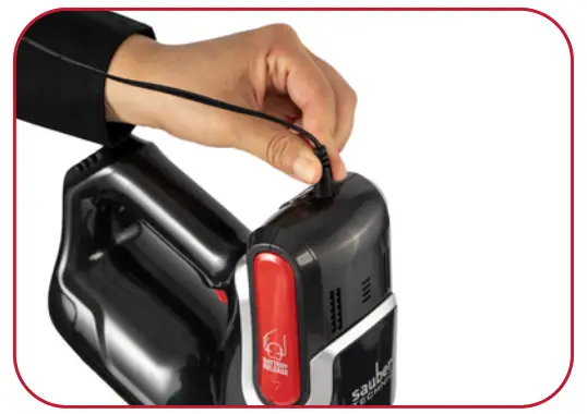SAUBER SD 100 Technic Stick Vacuum- Charging the machine
