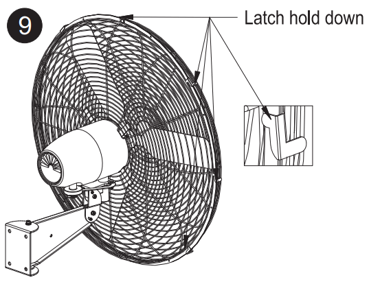 GLOBAL INDUSTRIAL 258321 Industrial Wall Fan - Fig 8