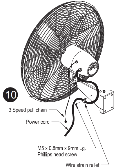 GLOBAL INDUSTRIAL 258321 Industrial Wall Fan - Fig 9