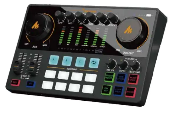 maono AME2 Portable Live Streaming and Podcast Console for Computer and Smartphone