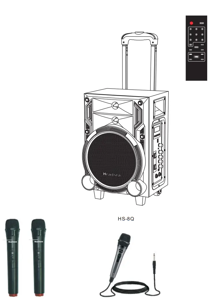 Heartsea HS 8Q Digital Multimedia Trolley Speaker