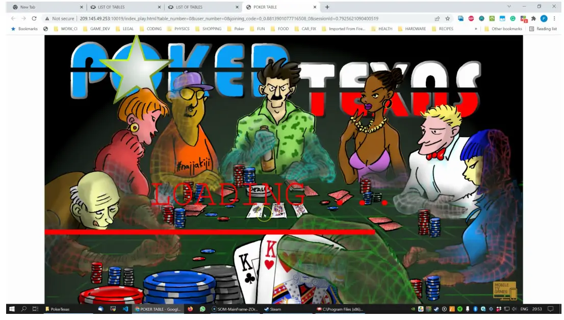 Poker Texas Mobile TV Games - Joining table