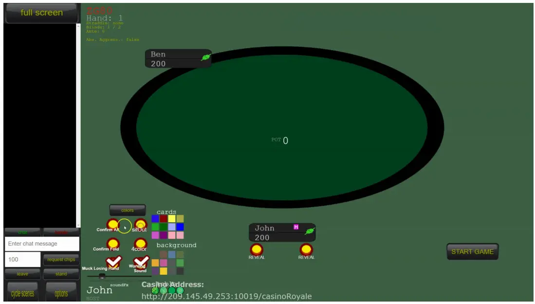 Poker Texas Mobile TV Games - colors