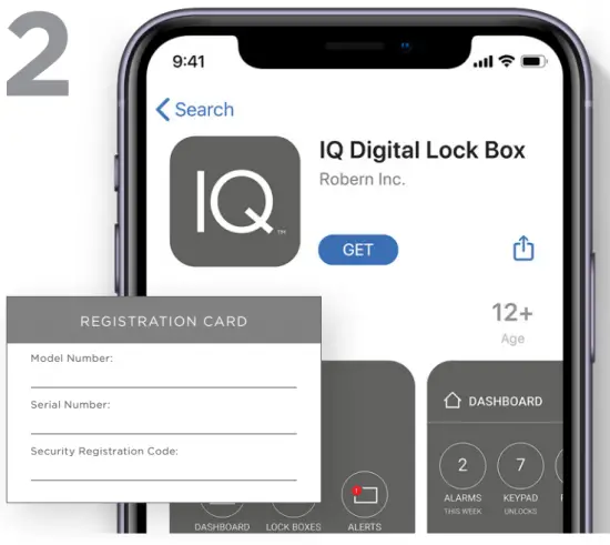 robern RB313 IQ Digital Lock Box - fig