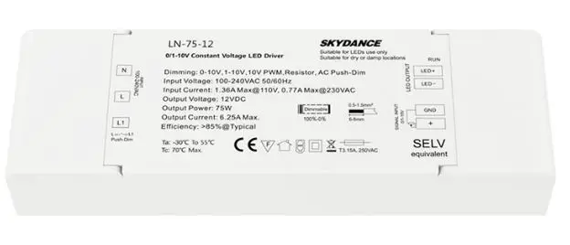 Heb Lighting Ln-75-12 Constant Voltage Led Driver Instruction Manual Heb Lighting Ln-75-12 Constant Voltage Led Driver Instruction Manual