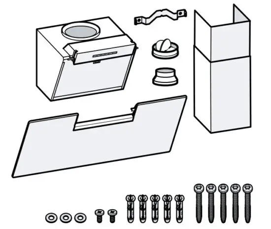 NEFF D85IEE1S0B Wall Mount Cooker Hood - figure 3