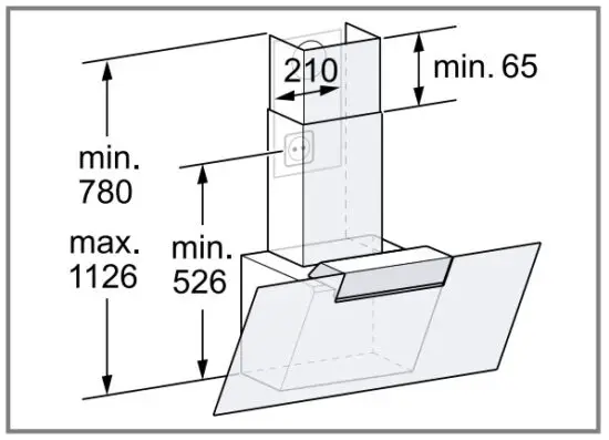 NEFF D85IEE1S0B Wall Mount Cooker Hood - figure 5