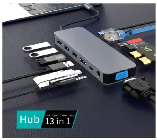 MOKiN-FE-USB-432-USB-3-Type-C-Docking-Station-Hub-w-2-HDMI-4K-VGA-PD-and-4-Ports-2