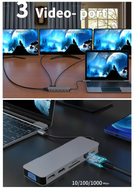 MOKiN-FE-USB-432-USB-3-Type-C-Docking-Station-Hub-w-2-HDMI-4K-VGA-PD-and-4-Ports-3