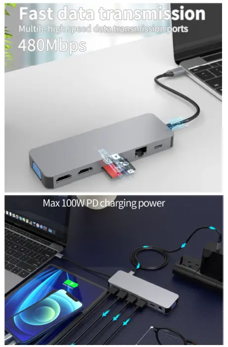 MOKiN-FE-USB-432-USB-3-Type-C-Docking-Station-Hub-w-2-HDMI-4K-VGA-PD-and-4-Ports-5