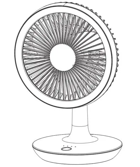 Dimplex Rechargeable Titing 4 Speed White Desk Fan-5 Inches