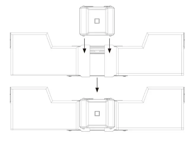 ALPINE R2-W8D2 Dual 8 Halo S-Series Preloaded Truck Subwoofer - Place mono amplifier on amp tray and mark
