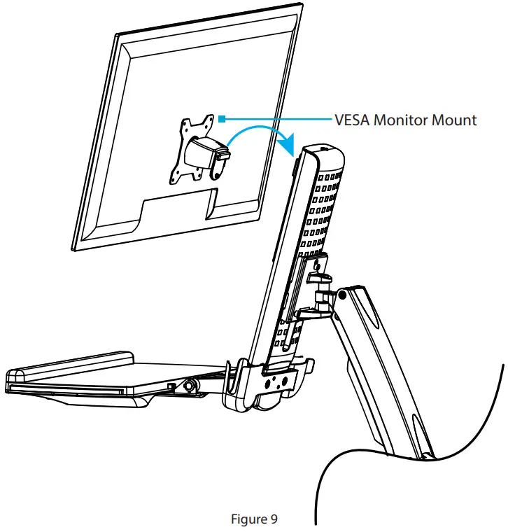 StarTech WALLSTS1 Sit Stand Desk Wall Mount - fig16