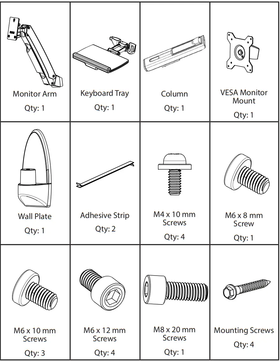 StarTech WALLSTS1 Sit Stand Desk Wall Mount - fig6