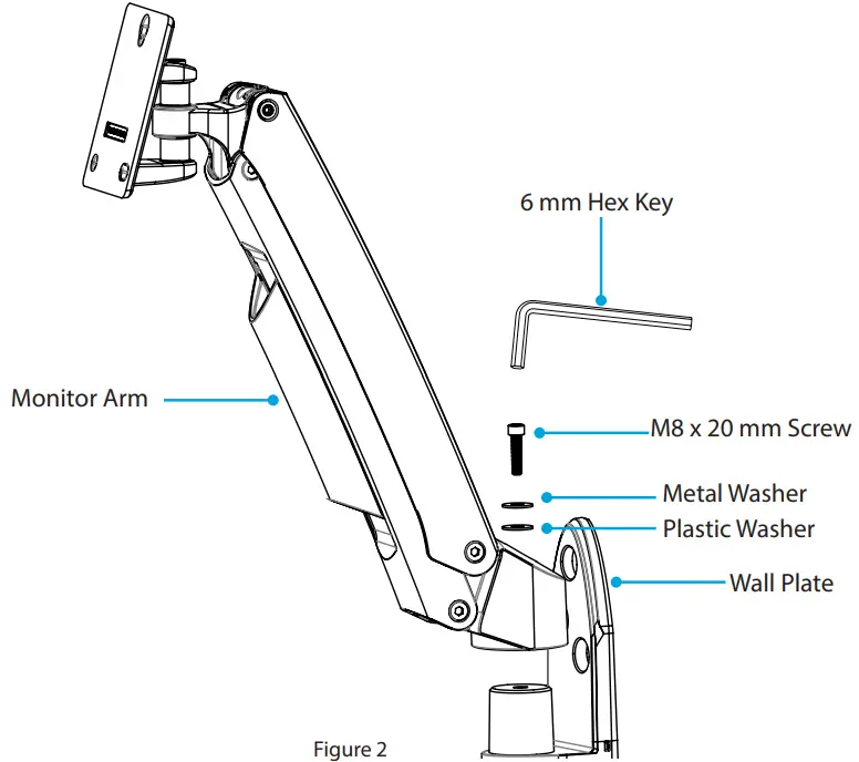 StarTech WALLSTS1 Sit Stand Desk Wall Mount - fig9