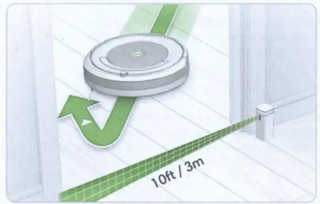 iRobot R694020 Roomba 694 Robot Vacuum Cleaner - gets further from the device