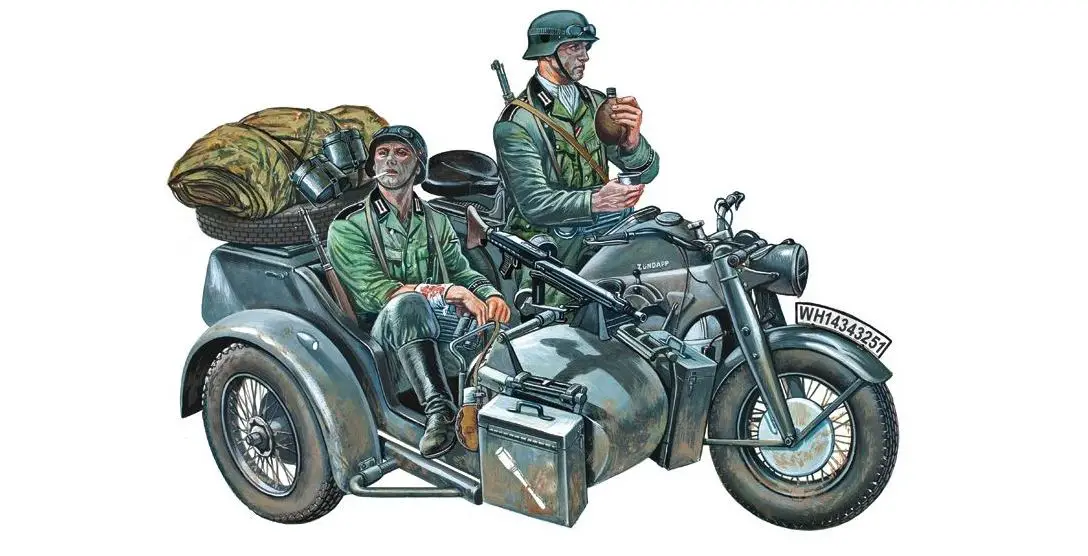 Italeri 317 Zundapp Ks750 Military Model Kit Instruction Manual