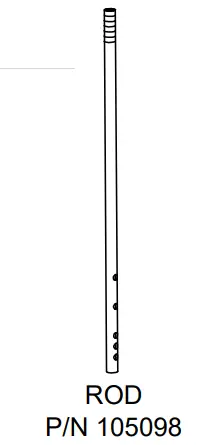 DETEX 105280 Concealed Vertical Rod Exit Device - ROD