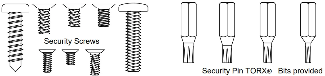 DETEX 105280 Concealed Vertical Rod Exit Device - Tamper Kit