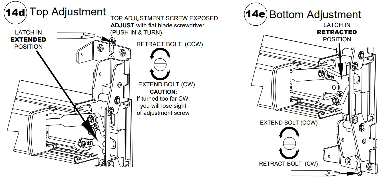 DETEX 105280 Concealed Vertical Rod Exit Device - Top Adjustment