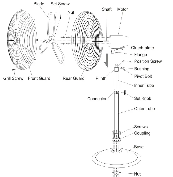TORNADO-HI-FAN-30HVOF-1P-30-Inch-HIGH-VELOCITY-METAL-OSCILLATING-PEDESTAL-FAN-FIG-1