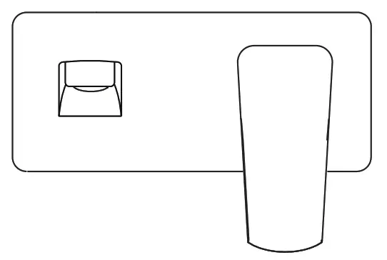 voda VECL21MB Eclipse Wall Mounted Basin Mixer Mirrored