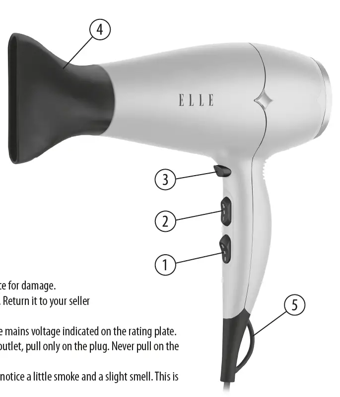 ELLE CO928941737 Hair Dryer 1