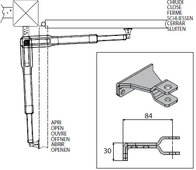 BFT KLEBR93531705 Dual Swing Gate Operator Kit 7