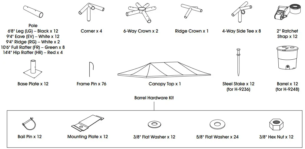 ULINE H-9236, H-9248 20x40' Event - 2