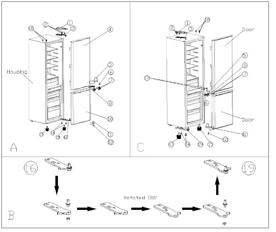 oceanic OCEAFC244W Refrigerator fig 3