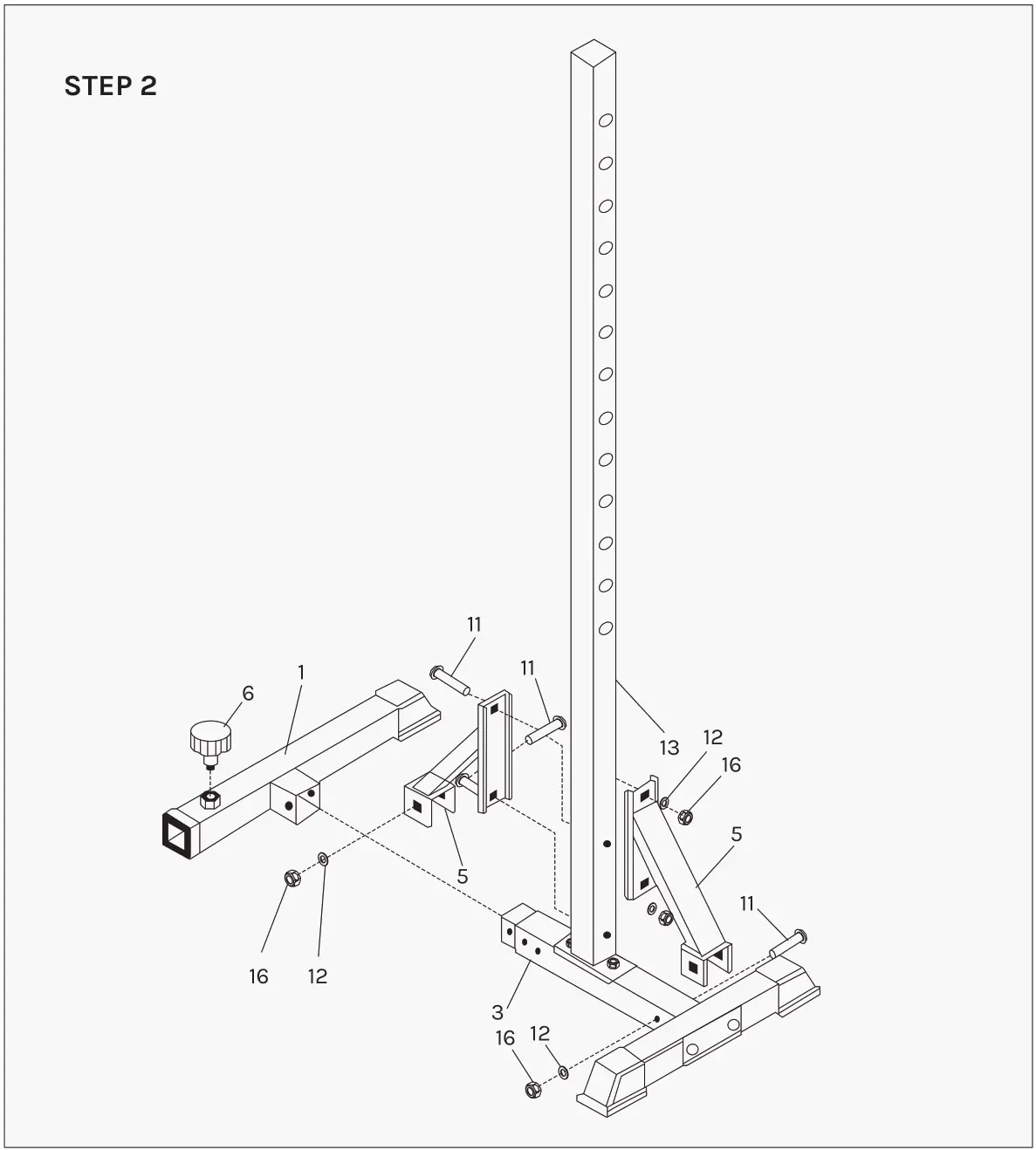 CORTEX SR-1 Squat Rack - ASSEMBLY INSTRUCTIONS step 2