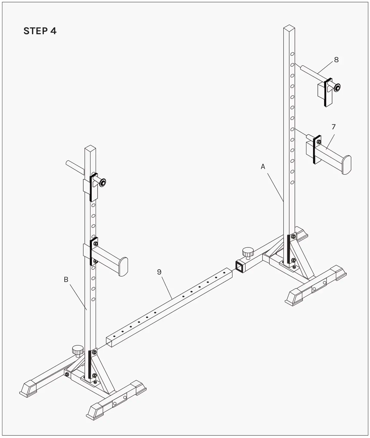 CORTEX SR-1 Squat Rack - ASSEMBLY INSTRUCTIONS step 4