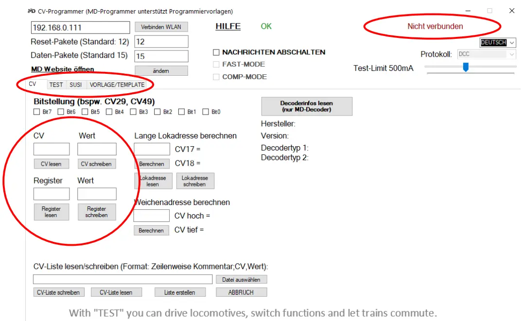 MD CV Programmer DCC Programming and Testing Unit - 1