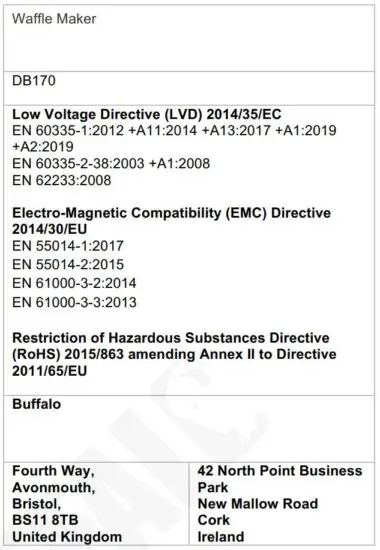 FIG 7 DECLARATION OF CONFORMITY