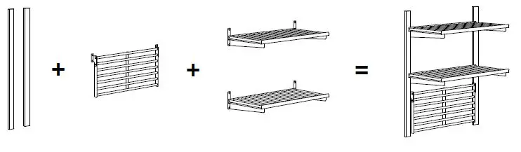 IKEA KUNGSFORS Storage Series Wall Grid-2