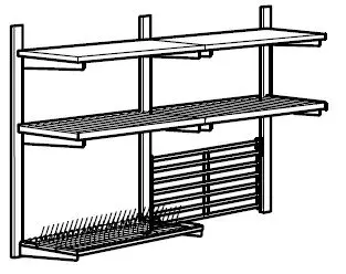 IKEA KUNGSFORS Storage Series Wall Grid-5