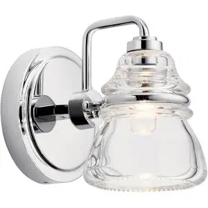 KICHLER 45691CH Talland 5-in W 1-Light Chrome Transitional Wall Sconce