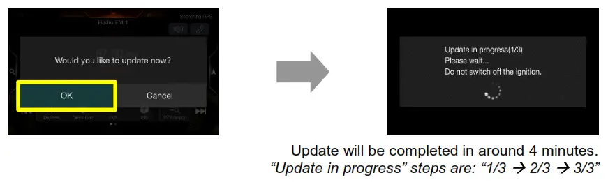 ALPINE Update Procedure for Software - Install update software 3