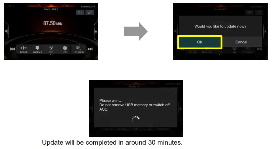 ALPINE Update Procedure for Software - Install update software 5