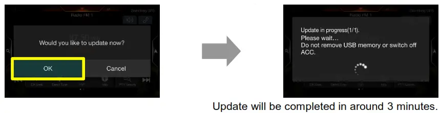 ALPINE Update Procedure for Software - Install update software 8
