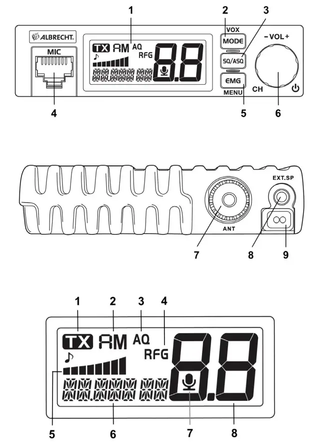 ALBRECHT AE 6120 CB Radio AE 6120 VOX - Figure 2