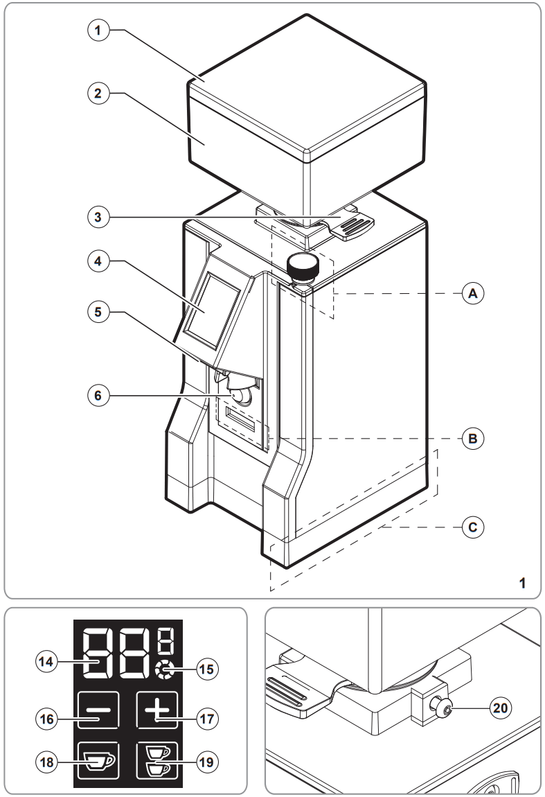 eureka Mignon Specialita 55 Coffee Grinder - fig 1