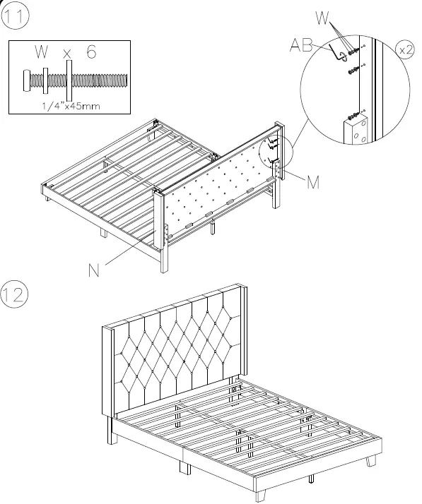 ASHLEY B089-181 Queen Upholstered Bed 10