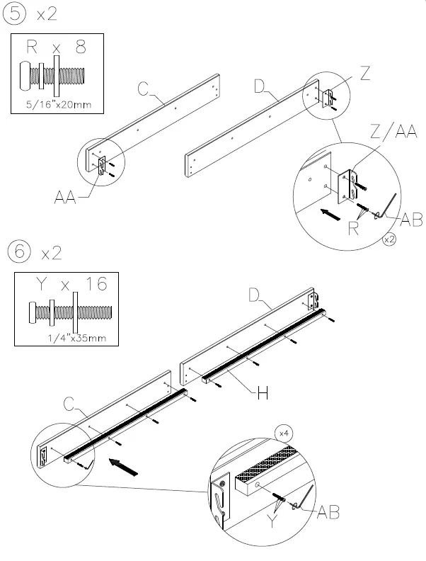ASHLEY B089-181 Queen Upholstered Bed 7