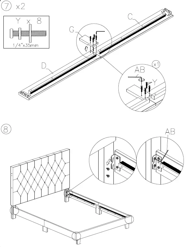 ASHLEY B089-181 Queen Upholstered Bed 8